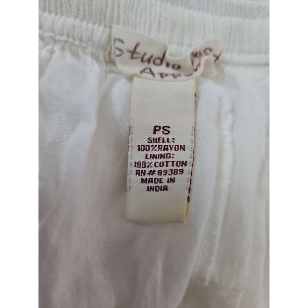 Studio West Apparel White Tiered Boho Midi Skirt Petite Small (PS) - Picture 5 of 12